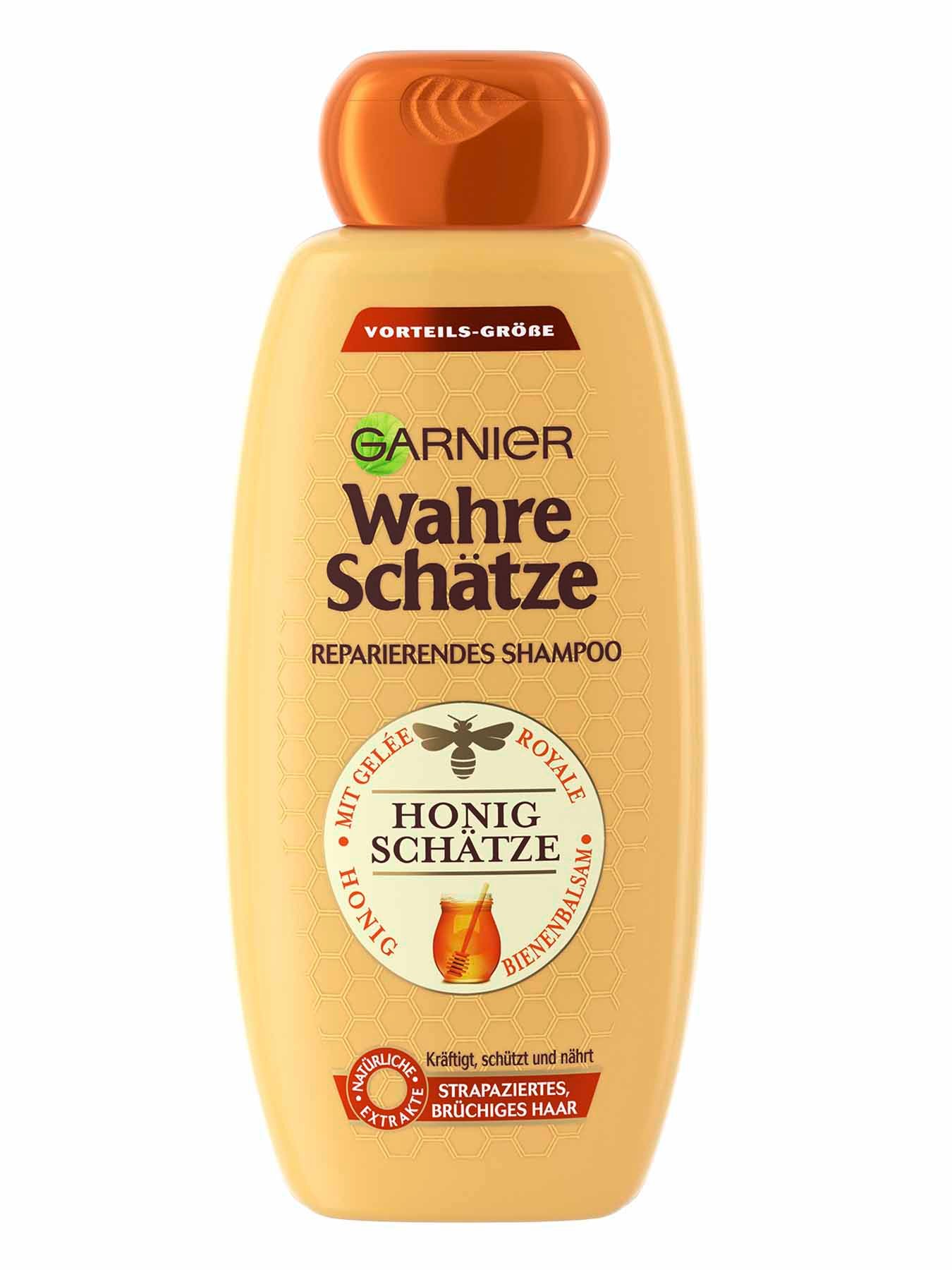 Reparierendes-Shampoo-Wahre-Schaetze-Honig-Schaetze-400ml-Vorderseite-Garnier-Deutschland-gross